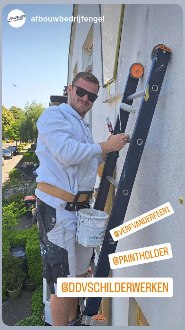 Afbouwbedrijf Engel gebruikt de Paintholder verfblikhouder